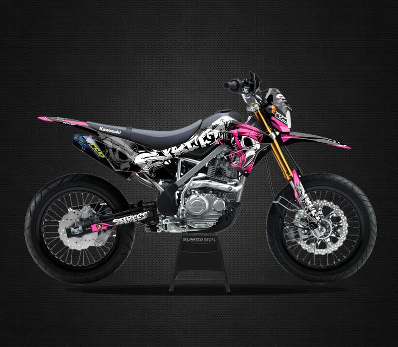 Decal Sticker KLX BF Xtreme 150 Stiker KLX Fullbody Supermoto KLX BF Graffiti KLX 007 6