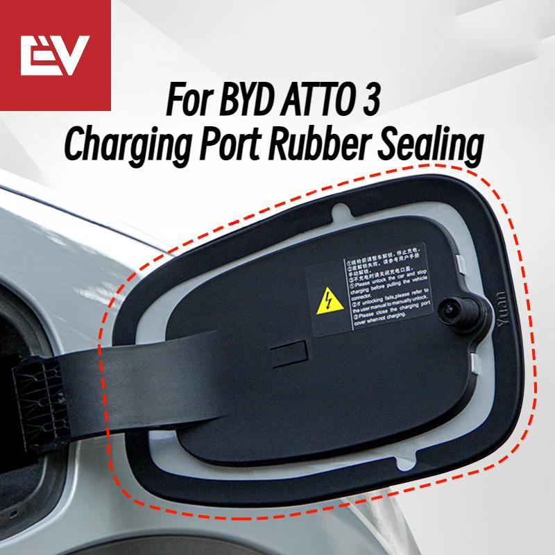 For BYD ATTO 3/Seal/Seagull/Dolphin Rubber ring for car charging port, prevents water and debris from entering 1