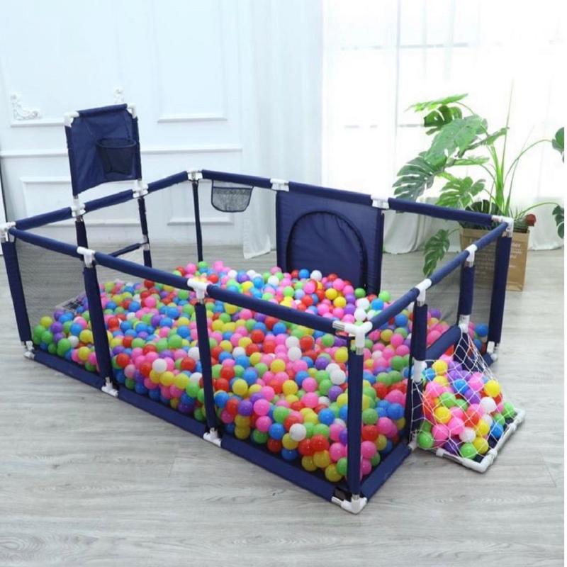 Kèm 100 Bóng 5cm hoặc 50bóng 7,5cm Quây Bóng Hình Chữ Nhật Khung Inox Dành cho Trẻ Mẫu mới. Đồ Chơi