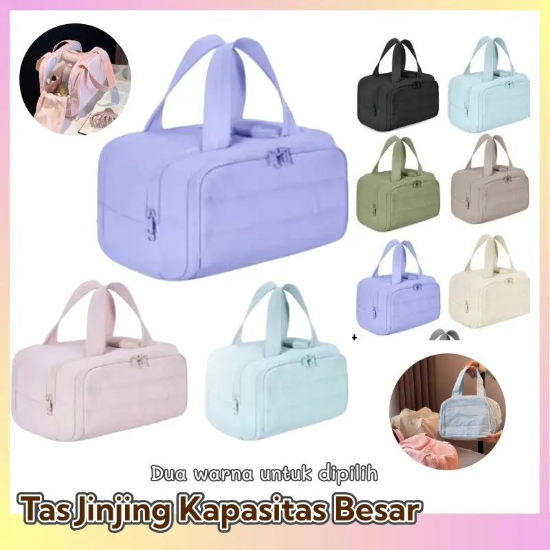 Tas Toiletry Wanita | Besar Tapi Ringan, Penyimpanan Luas | Tas Kosmetik Fashion untuk Perlengkapan & Aksesori | Free Ongkir