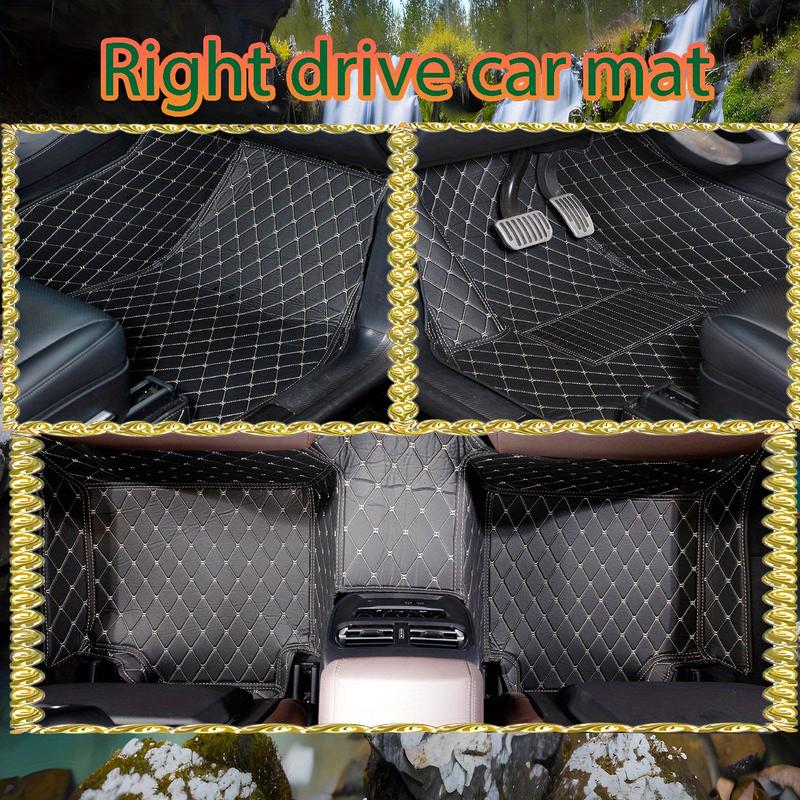 Three-Layer Faux Leather Full Coverage Non-Slip Car Floor Mats for Mercedes-Benz E-Class 2017-2020, Luxury Car Interior Accessories 7