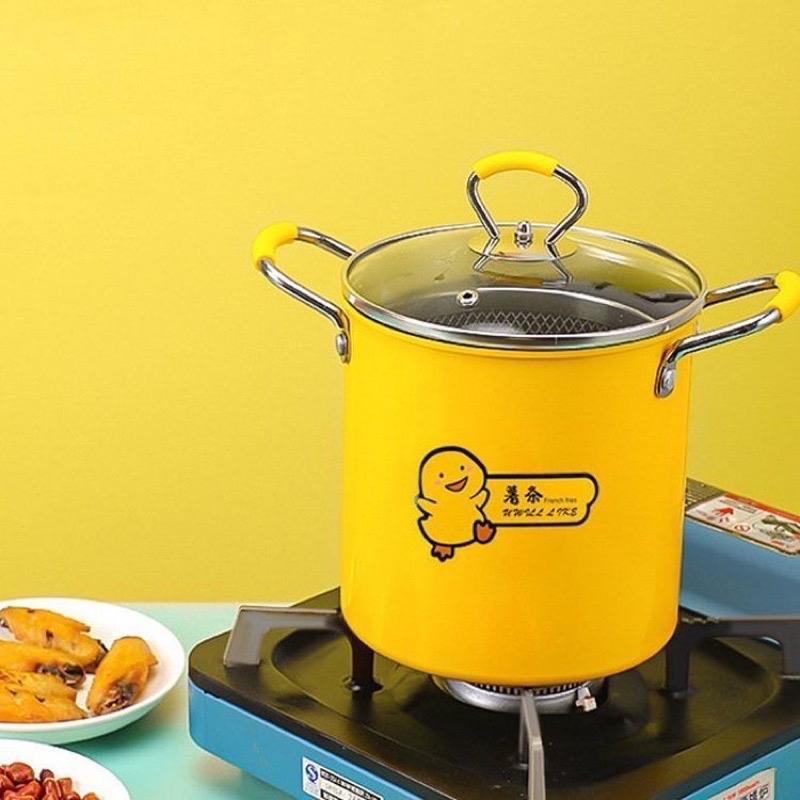 Nồi chiên ngập dầu vịt vàng có giỏ inox 1