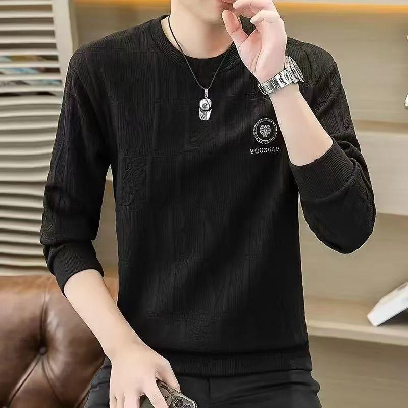 Áo Len Cao Cấp, Thiết Kế Đầu Hổ, Dành Cho Nam Giới, Bộ Sưu Tập Mùa Xuân Và Mùa Thu, Jacquard Hợp Xu hướng Dài Tay, Cổ Tròn, Áo Mặc Trong Thường Ngày Hàng Mới Về Năm 2024 Menswear 1