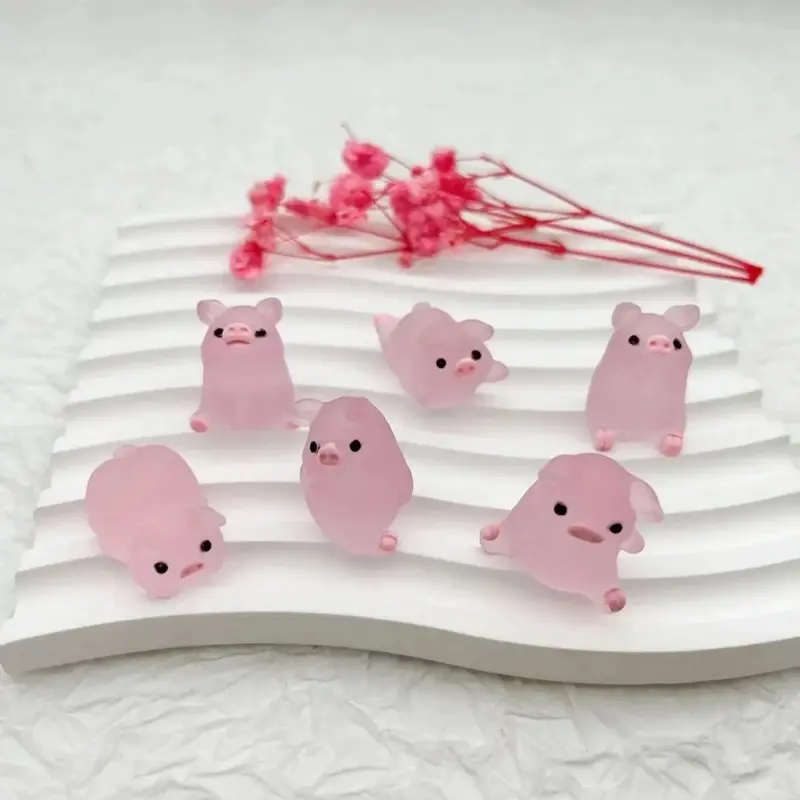 Búp Bê Lợn Resin Phát Sáng Mô Hình, Đồ Trang Trí Nhà Cửa Và Sân Vườn, Thiết Kế Hoạt Hình, Đầy Màu Sắc Decor Decor Phòng 1