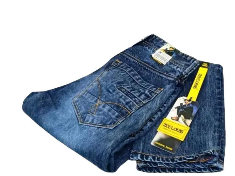 celana jeans Zee louis original/celana jeans Zee louis terbaru Pria Denim Nyaman Panjang Stretch Standar