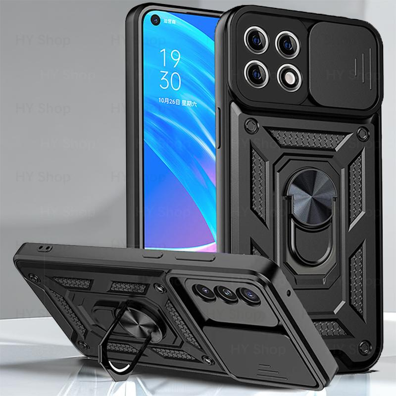 Giá đỡ vòng Ốp Điện Thoại cho OPPO A72 A73 A53 5G áo giáp vỏ chống sốc nắp bảo vệ thanh trượt máy ảnh PDYM20 PDYT20 CPH2161 PECM30 PECT30