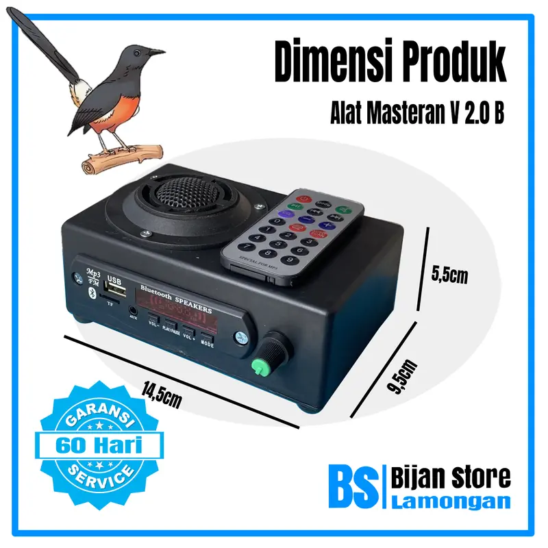 Masteran Burung Mp3 Type V 2.0 B Speaker Master Kicau Bird Mastering SIap Pakai 24 Jam 6