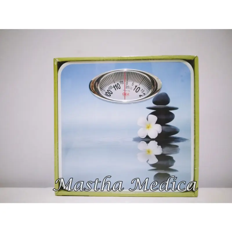Timbangan Berat Badan Manual Analog /Jarum Injak Pegas Gea Motif 130kg 2