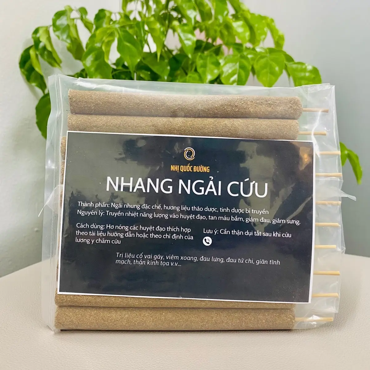 Nhang Ngải Cứu Nhị Quốc Đường loại trung 10 điếu