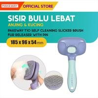 Gambar Pakeway T10 Self Cleaning Slicker Brush/ Sisir Bulu Anjing Kucing - Sisir Bulu Anjing Kucing dari M-Pets Volk Pets Indonesia Kota Tangerang 4 Tokopedia