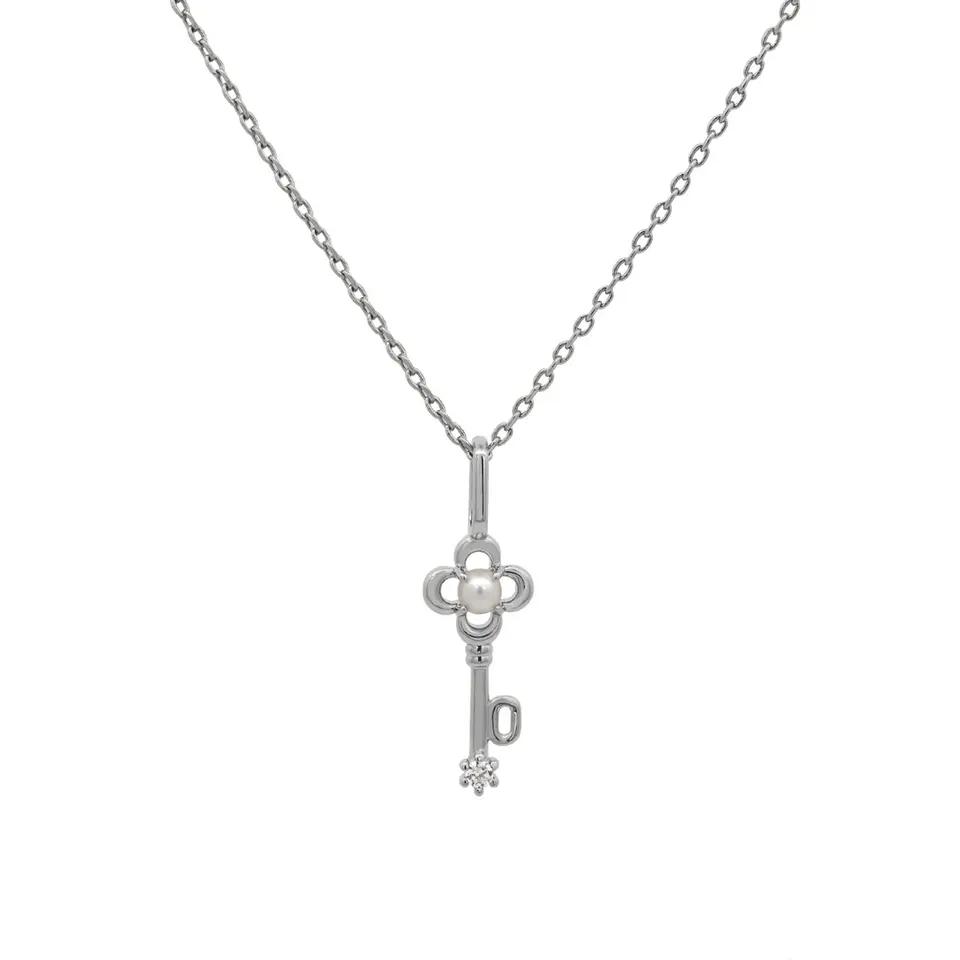 Silver Numeric Key Necklace