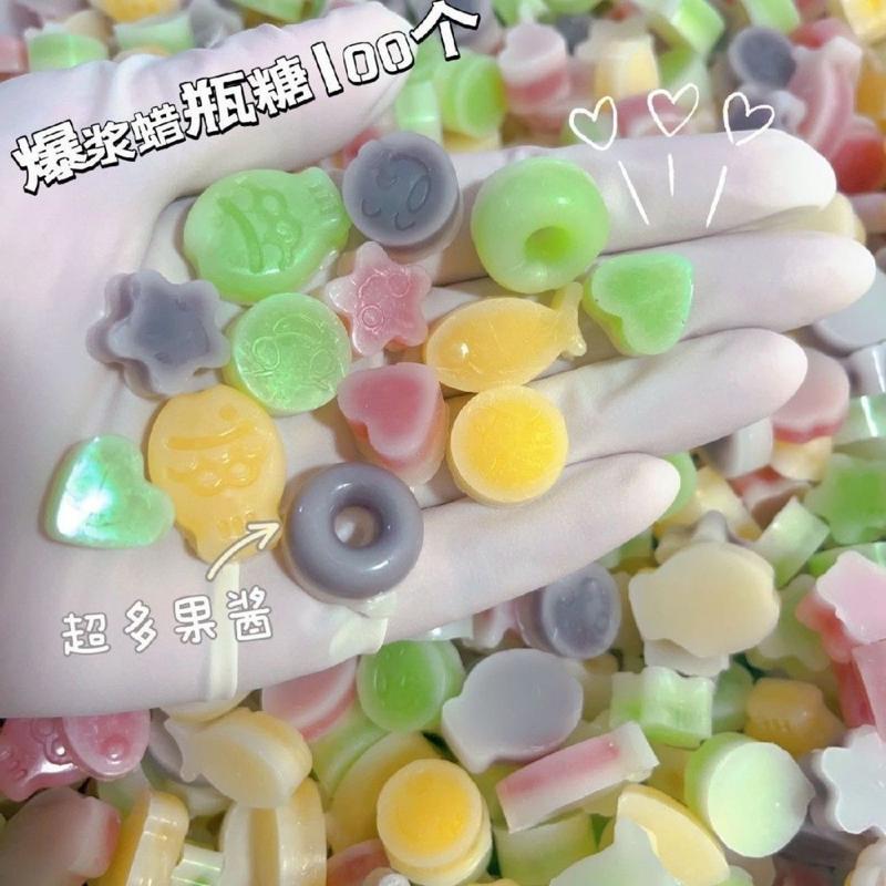  Kẹo sáp ong nhân trái cây rừng kẹo sáp hương vị hoa quả mini size 1cm mix vị Thơm Ngon 