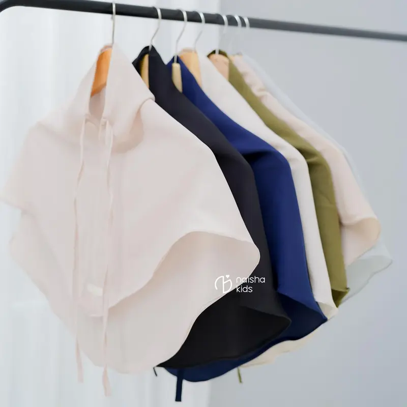 Bergo Kids / Beena Bergo / Hijab Instan Anak Navy Ceruty Muslim Samping Muslim Samping Kerudung 3