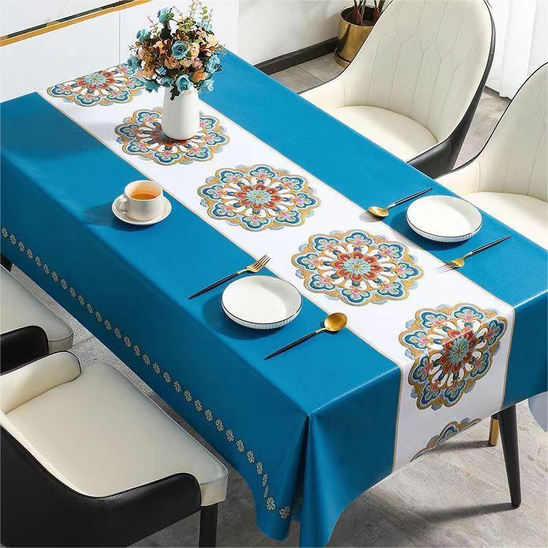 Khăn trải bàn Vải dã ngoại PVC chống thấm nước chống bẩn Khăn trải bàn Bàn trang trí 4/6/8 chỗ ngồi nhựa v13 khăn  trải  khăn trải bàn dài
