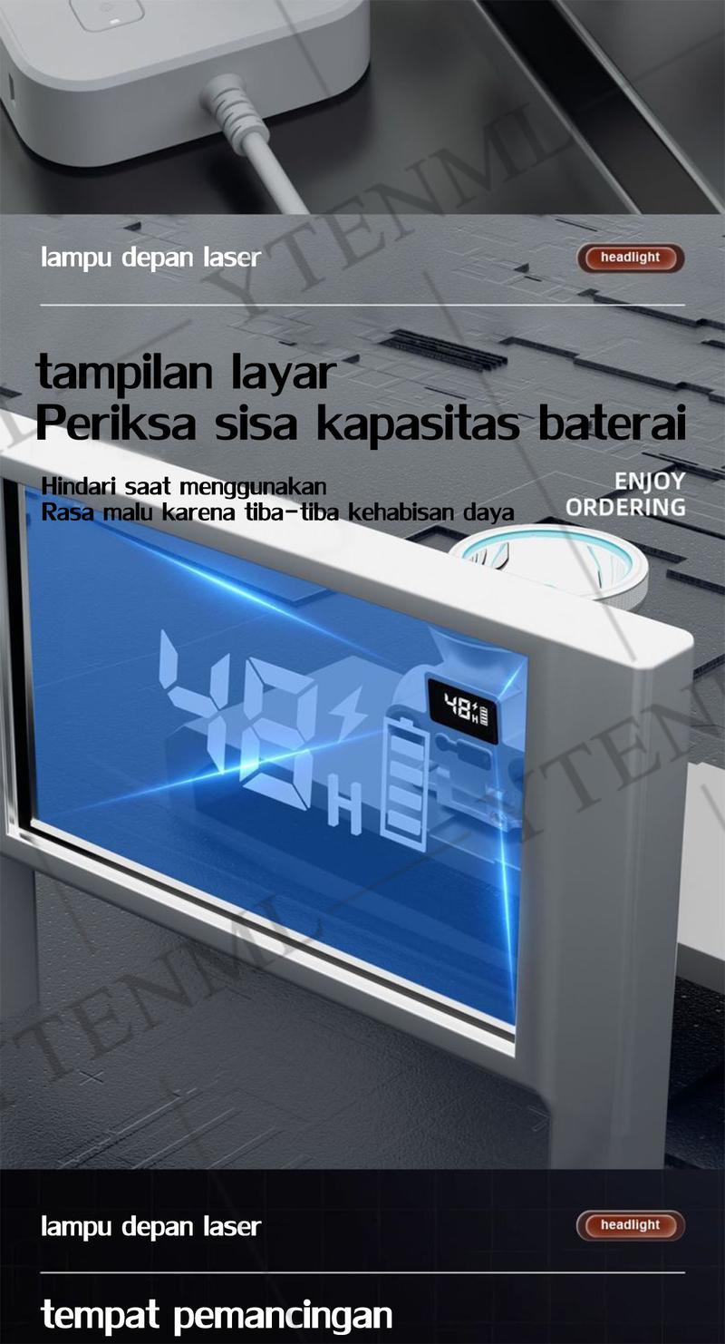 Product Introduction of 500W Senter Kepala 30 hari tanpa pengisian daya Senter Kepala Super Terang Senter kepala led super terang Super Terang Outdoor Anti Air lampu emergency tahan 24 jam Baterai 13