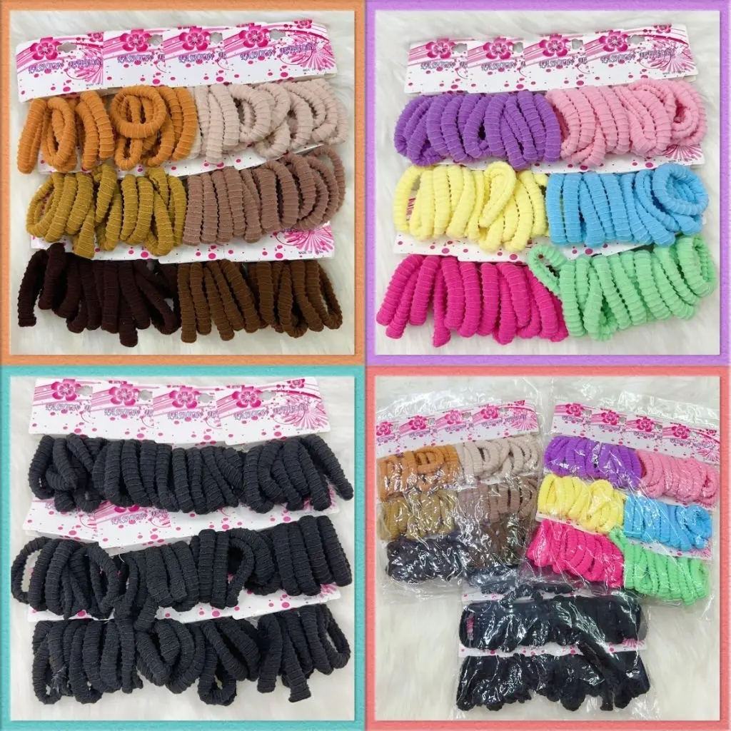 1Pack/72PCS Women's Hair ring ponytail head rope ponytail hair bundle ...