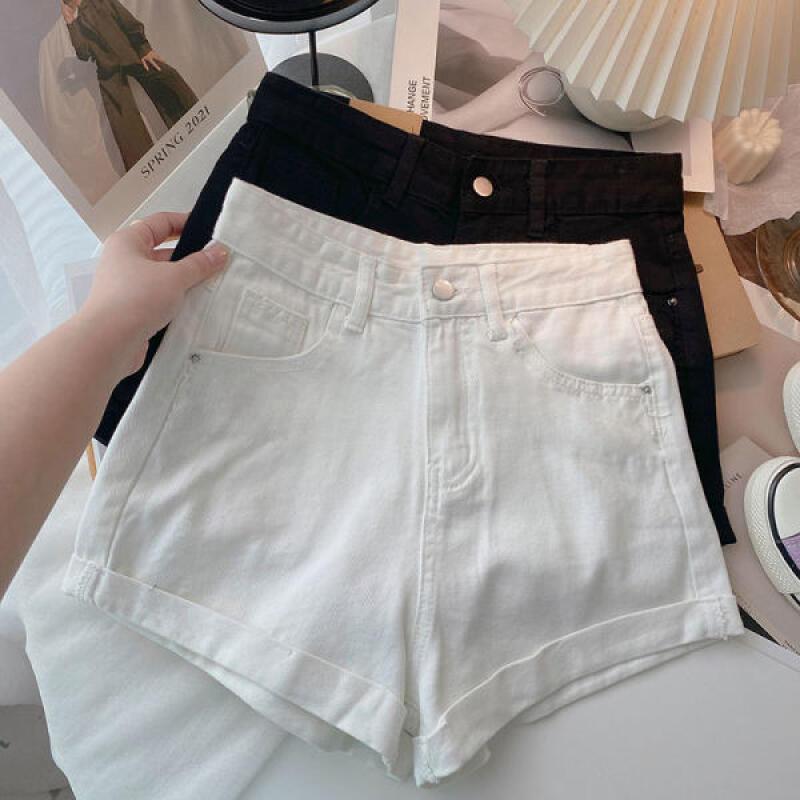 Product Introduction of ส่งไวจากไทย SELLDA S-6XL ผู้หญิงเกาหลีกางเกงยีนส์ขาสั้น เอวสูงเรียบๆกางเกงขาสั้น กางเกงยีนส์ ขาสั้น แต่งขอบ 0
