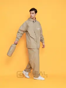 Jas Hujan OSEAL Full Seal Raincoat Mantel Pria Wanita Dewasa Aura Series Cream