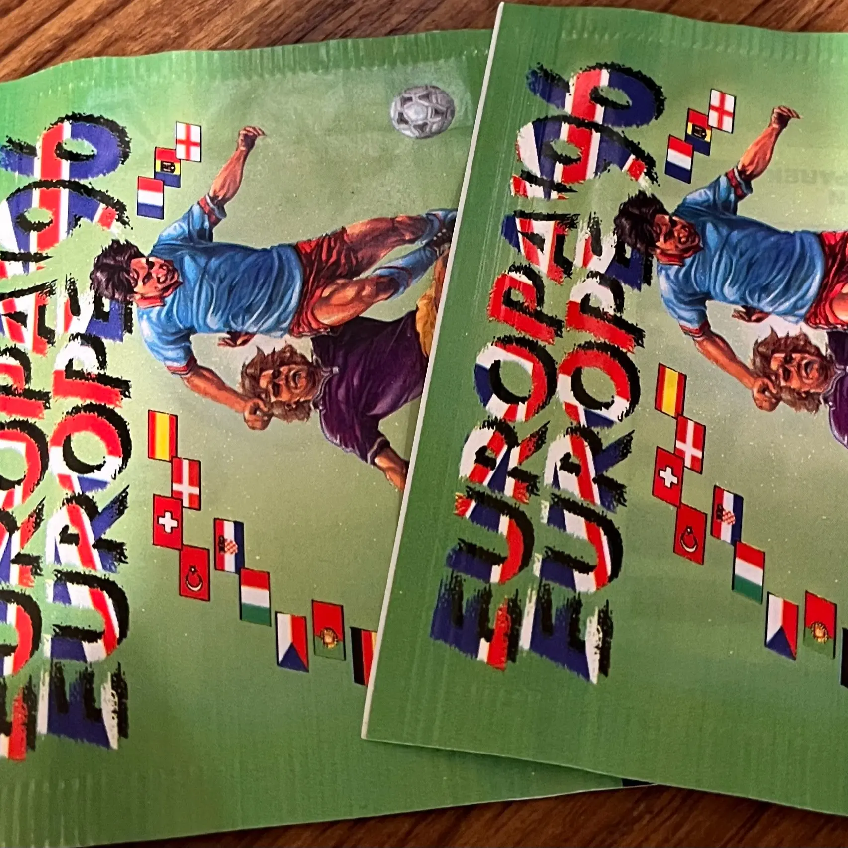 2 x packs of  Euro 96 Panini stickers / trading cards
