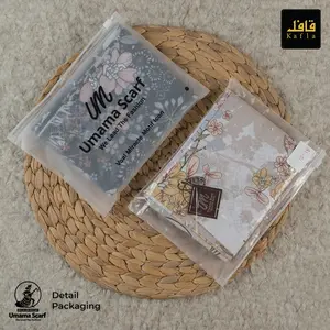 Hijab Voal Miracle Motif Metal Logo Diamond/Pouch /Original By Umama Scarf