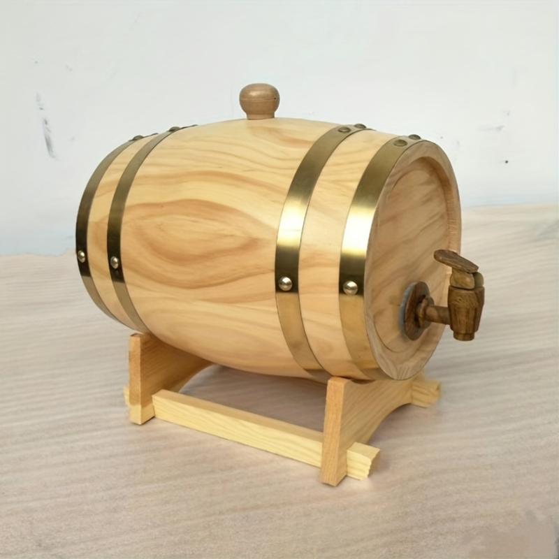 Wooden Wine Barrels-Elegant Home Kitchen Storage & Finishing-Food Safe Natural Wooden Wine Barrels for Storing Whiskey, Red Wine, Spirits 1