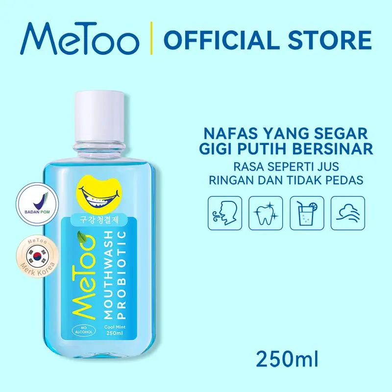 [TT SHOP]250ml MeToo Mouthwash Fresh Mint / Multiple specifications / Obat Kumur Probiotik / Nafas segar / Pemutih gigi / obat kumur karang gigi / pembersih gigi / menghilangkan bau mulut Penyegar