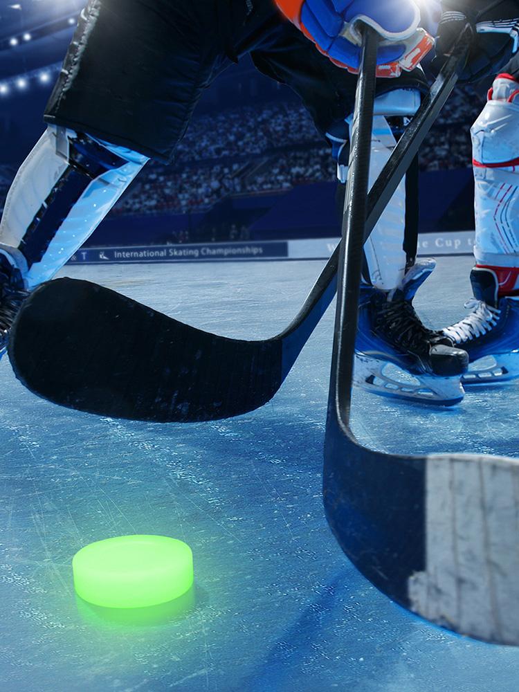 Product Introduction of Ice Hockey Puck Glow in The Dark Outdoor Sports Diameter 2.83inch Party Puck Ice Hockey Puck Glow in The Dark Party Puck Green 23