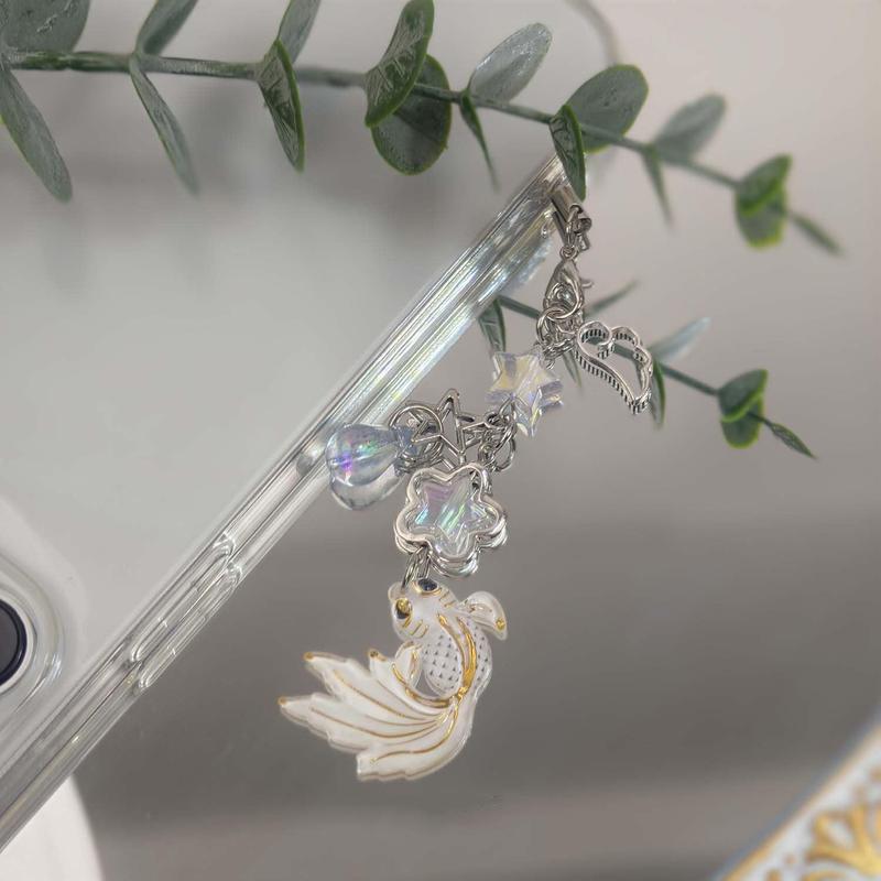 Phone Charm, Koi Fish Design Mobile Phone Strap, Phone Lanyard Charm, Fashion Phone Accessories for Women & Girls 4