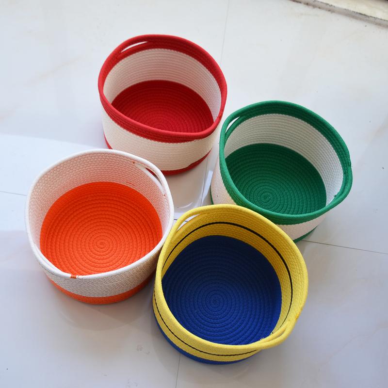Product Introduction of New Modern Minimalist Style Storage Basket Cotton Rope Storage Basket for Toys, Snacks, Household Items, and Dirty Clothes 7