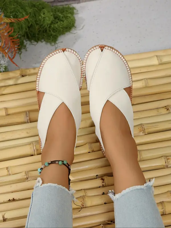 Women's Fashionable Solid Color Flat Sandals, Strap Slides, Casual Comfortable Round Toe Sandals for Summer, Lightweight Breathable Soft Sole Sandals for Daily Wear, Walking Shoes 3