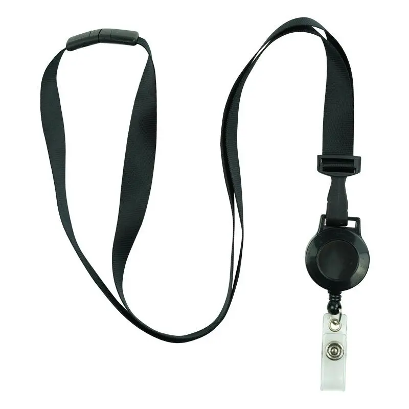 Dây Đeo Buộc Có Thể Thu Vào Với Cuộn thẻ, Dây Đeo Cổ, Cho Thẻ ID, Thẻ Làm Việc Của Nhân Viên, Dây Treo, Gấp Gọn, 46cm