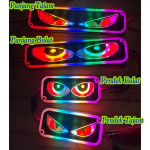 HARGA 1 BIJI Lampu Bak Indikator Model DEMON EYE 12-24 Volt Nyala Warna Warni