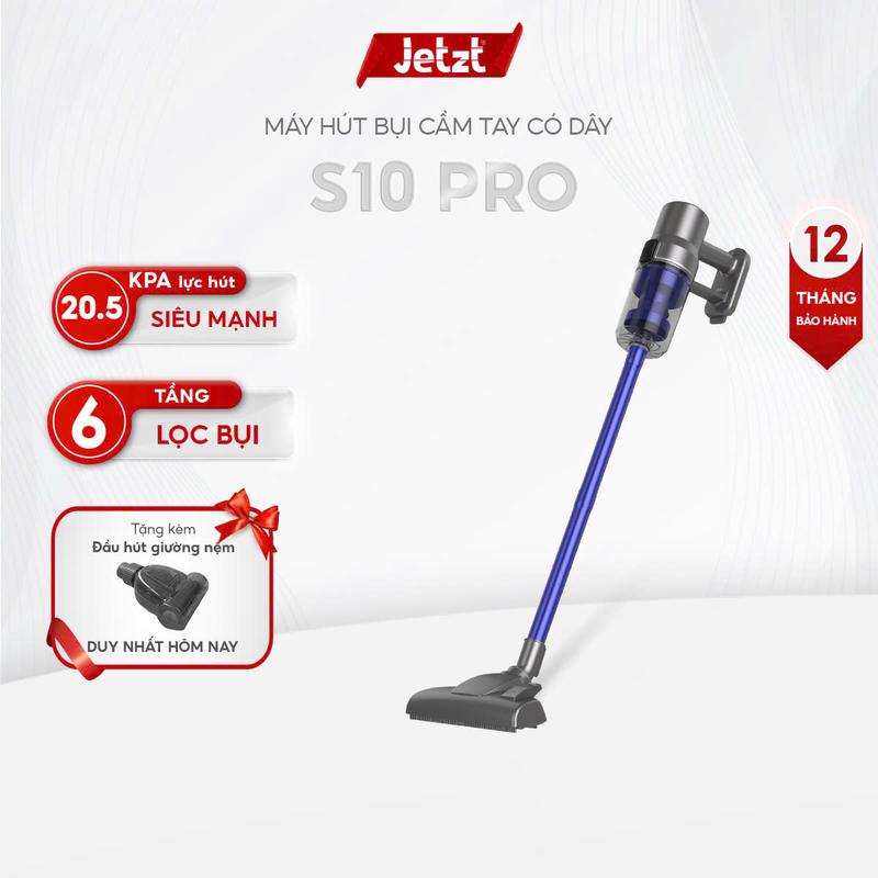[LIVESTREAM] Máy hút bụi JETZT S10 PRO cầm tay có dây, tặng kèm đầu hút giường nệm, lực hút mạnh 19.500PA, làm sạch vượt trội, chính hãng, bảo hành 12 tháng