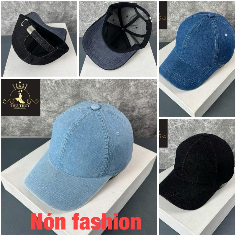 Mũ lưỡi trai jean form mềm - Nón kết nam unisex rin phong cách trơn đơn giản - chuẩn form phong cách thời trang bụi bặm