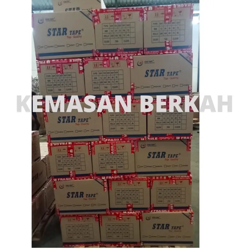 Lakban 200 yard GENDUT TUEBEL Bening Coklat 5
