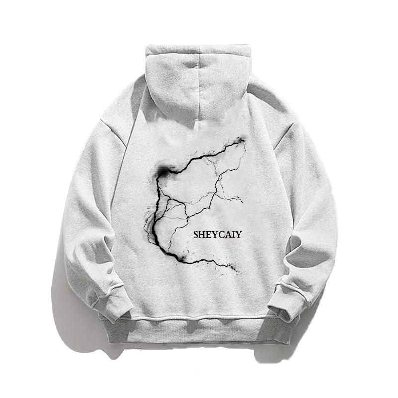 Áo Hoodie In Hình Tia Chớp, Thương Hiệu Thời Trang Mỹ, Dành Cho Nam Và Nữ, Thích Hợp Cho Học Sinh Mùa Thu, Dáng Rộng Vừa Vặn, Phong Cách Đường Phố Cao Cấp, Áo Khoác Cặp Đôi Đẹp Trai, Phong Cách Ins 6