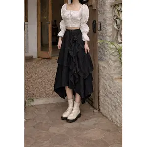 Fashion Wanita ROK BALLEROSE Katun Korean Style