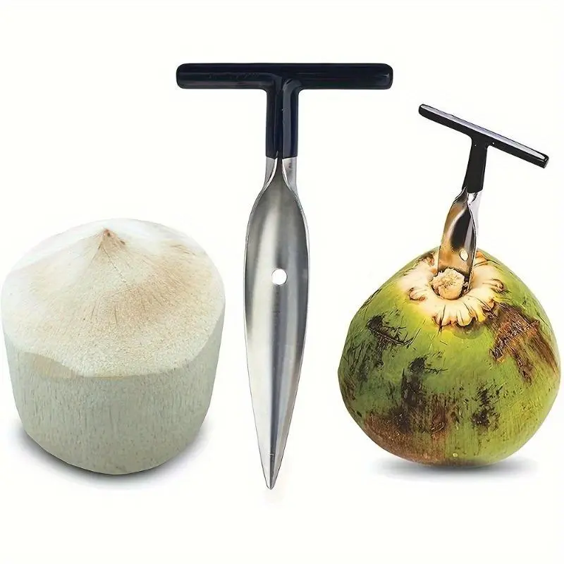 Stainless Steel Coconut Opener, 1 Count Portable Coconut Knife, Coconut Punching Tool, Kitchen Utensils & Gadgets 0