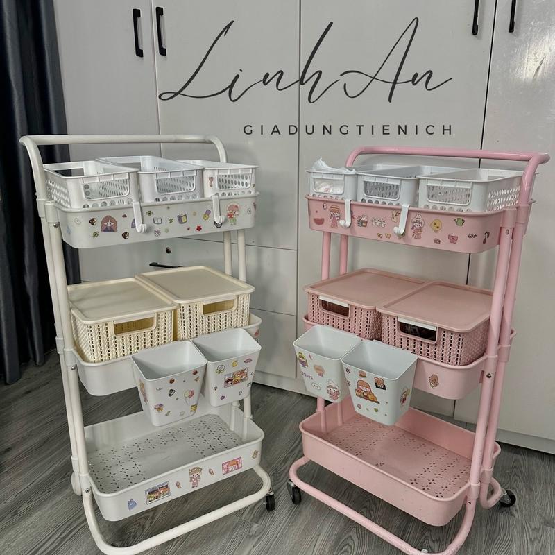 Kệ đa năng 3 tầng loai 1 khung sắt chịu trọng lượng lớn, tiết kiệm diện tích, phù hợp với nhiều phong cách trang trí Kitchen