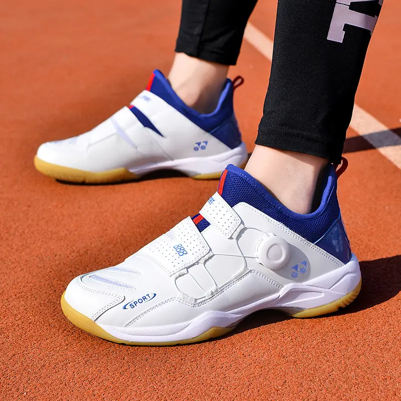 New Casual Badminton Shoes Breathable Non-Slip Men's and Women's Lightweight Table Tennis Sneaker Tennis Training Shoes Carbon Plate