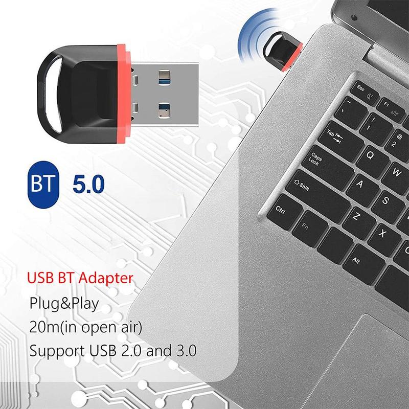Product Introduction of USB Bluetooth Adapter, Wireless Bluetooth Adapter, Portable Data Transfer USB Flash Drive Support USB 2.0 & 3.0 for Home, Office, Laptop, Desktop, Notebook, PC 4
