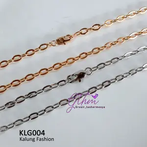 Kalung Wanita Rantai KLG004 Model Rantai Fashion Perempuan Korea Warna Gold Silver Harian Kasual Elegan Ringan Mewah Premium Perhiasan kalung