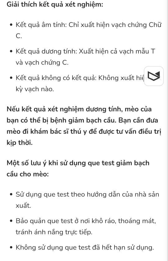 Product Introduction of Bộ test nhanh gbc mèo (fpv ag test) 3
