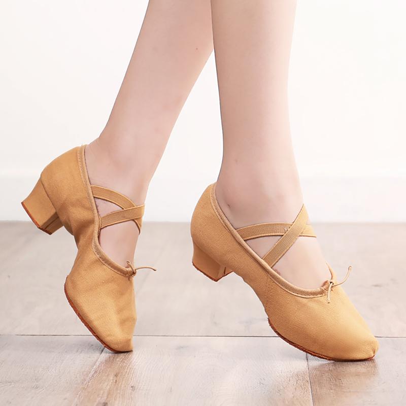 Product Introduction of Dance Shoes Women's Soft Sole Strap 3.5CM With Teacher Shoes Ballet Classical Dance Form Training Shoes #450066 31