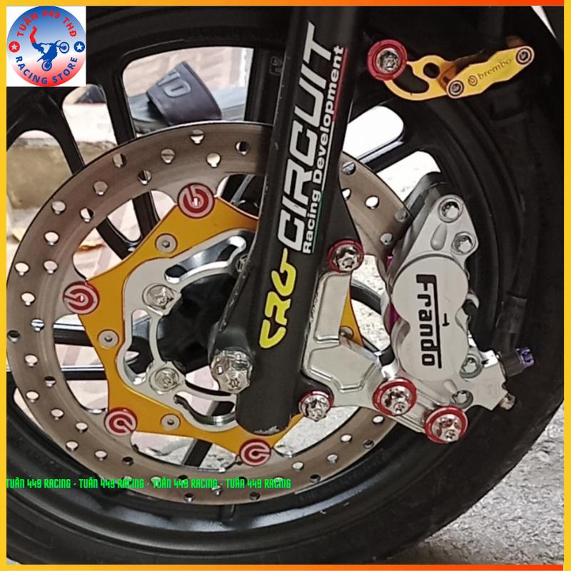 [ Combo Vario/Click 150 ] Heo 4Pis Frando + Đĩa Oversize ( 5 Lỗ ) + Pát CNC >>> Đi size đĩa 267mm Phanh Phụ Tùng