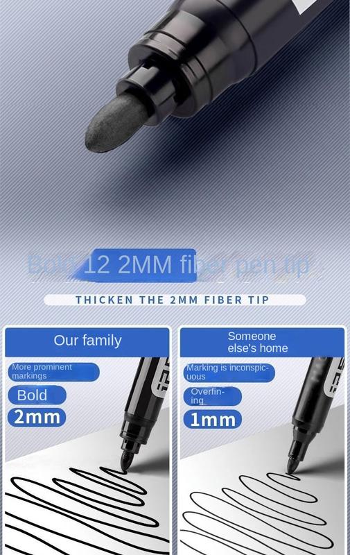 Product Introduction of BV Waterproof Black Marking Pen Large Capacity Quick-Drying Oily Lengthened Marking Pen Signature Pen Logistics Marker 14