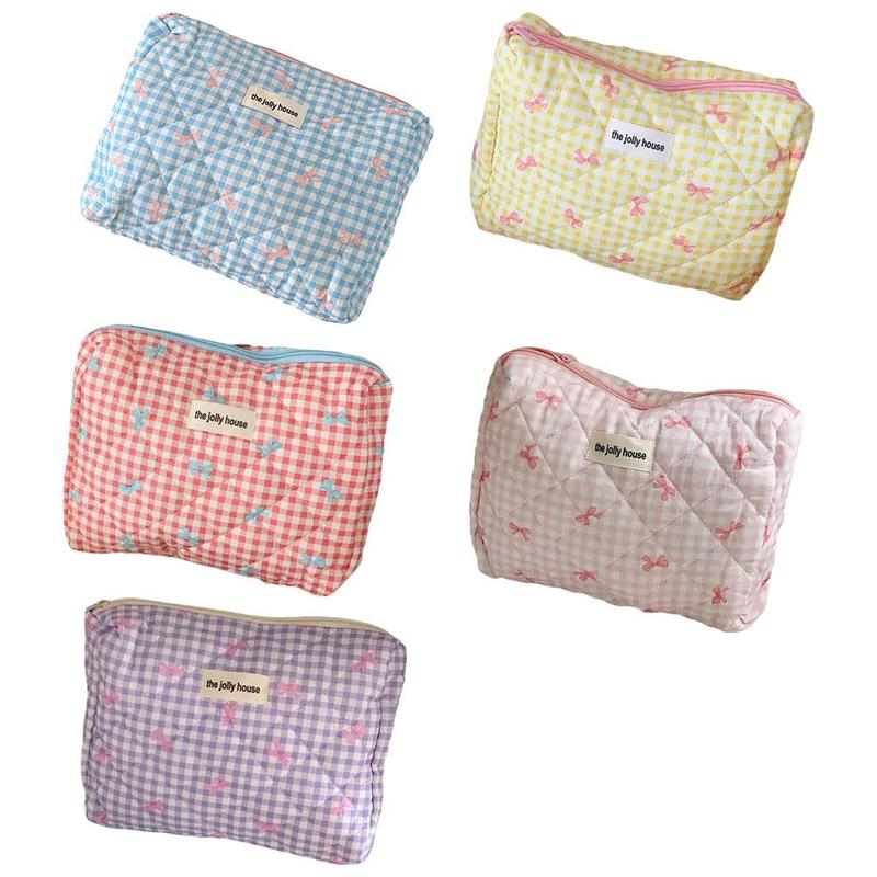 Product Introduction of Bowknot Cosmetic Bag Portable Soft Handbag Toiletries Capacity Bag Student Large Storage Bag 28