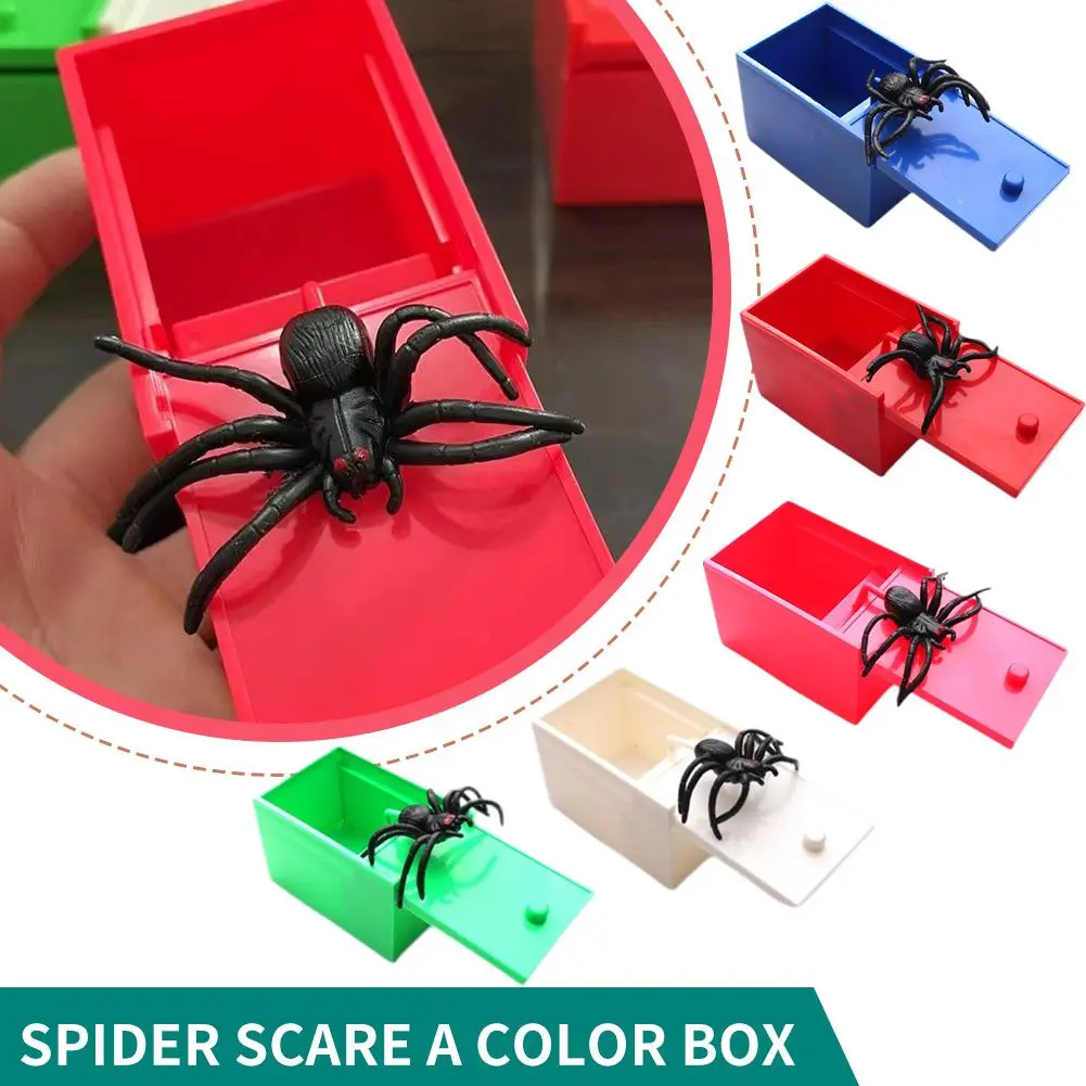 Spider Scare Color Box Prank Box Funny Fright Toys Trick Toys Toys Prank Creative Trick Toys D2X5