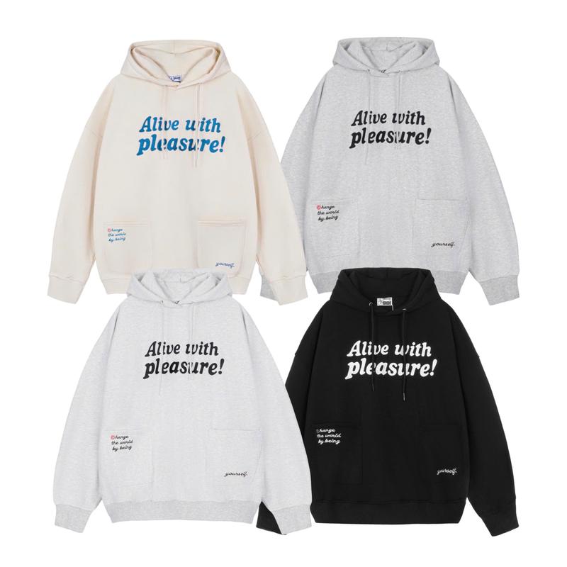   DEAL SỐC   AB HOUSE - Áo hoodie form rộng PLEASURE form rộng nam nữ 