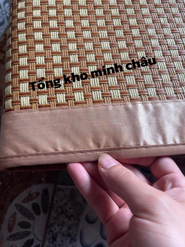 Chiếu Điều Hoà Sợi Mây Lót Lụa Cao Cấp, Có Bo Chun 2 Góc Đệm - Chiếu Loại 1 2